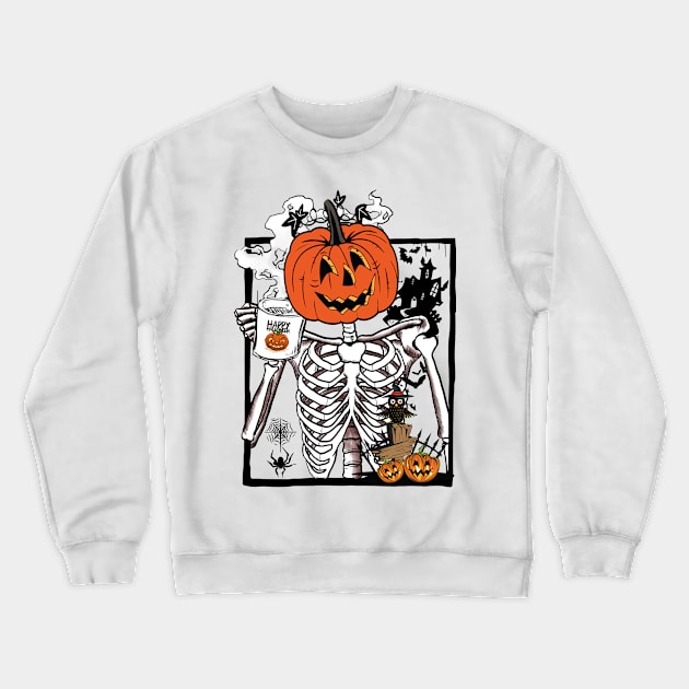 Happy Halloween Crewneck Sweatshirt by LMW Art